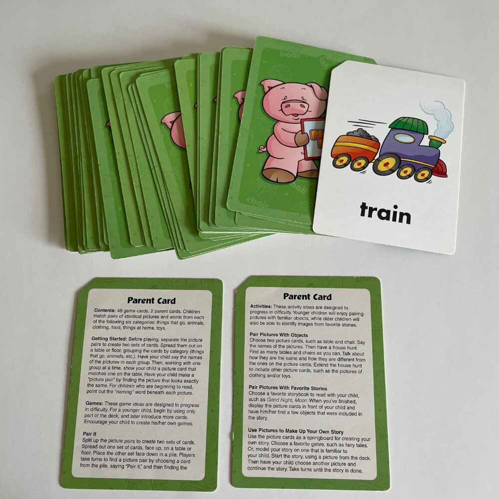 Parents Magazine Picture Pairs Sight Words Flash Game Cards 2001 Vintage